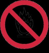 Flame over circle