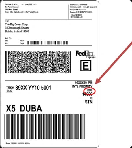 Shipping Papers Example